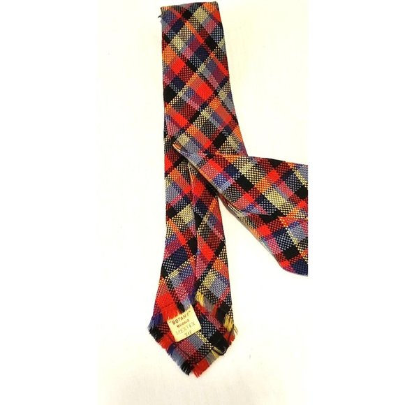 Botany MEXTEX VTG 40s 50s Plaid Wool Neck Tie - RARE! - Picture 1 of 6
